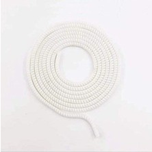 Cekar Store Şarj Aleti Kablosu Kablo Kordon Koruyucu Spiral Sarma Kılıf Koruma (Beyaz)