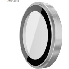 Daisy Home 16/16 Plus ile Uyumlu Safir Kamera Lens Koruyucu - Alüminyum Çerçeveli, Hizalama Aparatlı, Su Geçirmez Glue Layer,%95+ Kristal Netlikte 9h Safir Cam - Beyaz