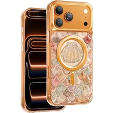 Daisy Home - 17 Pro ile Uyumlu Kılıf 3D Tasarım Göz Alıcı Parlaklık Iceland Simli ile Uyumlu Kapak