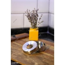 Daisy Home 10'lu Paslanmaz Çelik Kapaklı Küllük Seti | 8 cm 304 Kalite Kültablası | Restoran, Kafe ve Otel