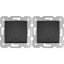 Daisy Home Life Gece Siyahı Zil Anahtar Mekanizma ve Düğme (2 Paketi)