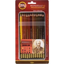Koh-i-Noor Koh-I Noor Set Aquarel Pencils Kahverenk Line 3722 12