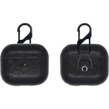 Daisy Home (5863) Siyah Uyumlı Deri Görünümlü Darbe Emici Çengelli Kulaklık Kılıfı Pro 2 ile Uyumlu