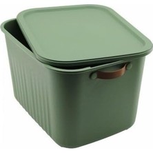 Cekar Store 20LT Kapaklı Organizer Kutu – Dayanıklı Plastik Saklama Kutusu, Yan Kulplu, Renkli Büyük Boy Depolama Kutusu (40X30X25CM) (Renk Stok Durumuna Göre Gönderilir)
