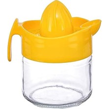 Daisy Home Promosyonca Cam Narenciye Sıkacağı, Plastik Başlıklı, 425ML Kapasiteli (Sarı)