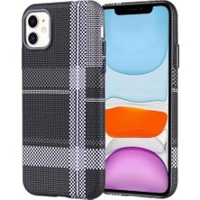 Daisy Home 11 Için ile Uyumlu Kılıf Polikarbon Fiber Görünümlü Nekst Kapak Gri-Siyah