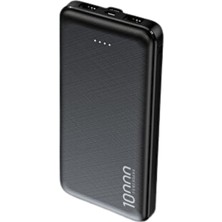 Daisy Home 10.000MAH LED Işıklı Taşınabilir Şarj Aleti/powerbank (Siyah)