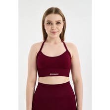 Gymhams Drop Halter Yaka Seamless Spor Sütyeni - Esnek Soft Yoga/pilates/fitness Üstü