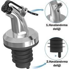 Daisy Home Smartizi 3'lü Profesyonel Zeytinyağı ve Sirke Dökücü Başlık Seti - Kapaklı, Sızdırmaz Silikon Tıpalı Akıtıcı Şişe Ucu