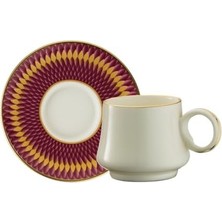 Daisy Home Sandro Moreno 1453 Farfar Yüzük Gold 12 Parça Altı Kişilik Kahve Fincan Takımı 90 ml