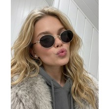 Funeyes Belen Oval Gold Çerçeve Güneş Gözlüğü (Sınırlı Stok)