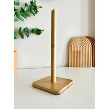 Daisy Home Bambu Kağıt Havluluk, Masa Üstü Rulo Kağıt Havlu Askılığı - Dik Havlu Peçetelik - Kare