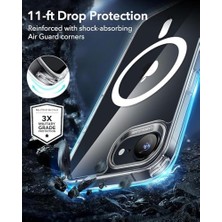 Daisy Home 16E Için Magsafe ile Uyumlu Şeffaf Kenarları Silikon Yapılı Güçlendirilmiş Mıknatıslı Kablosuz Şarj Destekli Kılıf Darbe Önleyici Çizilme Karşıtı Koruyucu Kapak