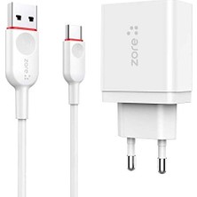 Daisy Home ​ Xmac Serisi Zr-X2 Type-C 2 In 1 Şarj Seti Beyaz