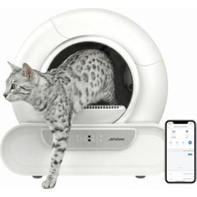 Cekar Store Haustier MSP08 Akıllı Otomatik Kedi Tuvaleti, App ile Uzaktan Kontrol, 65LT Hazne, Uv Sterilazyon, Ağırlık Sensörlü
