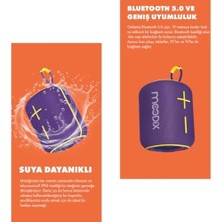 Daisy Home KI23KSV6 Bluetooth Speaker, Taşınabilir Kablosuz Suya Dayanıklı Ipx-6 Hoparlör, Mor 10W