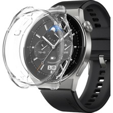 Daisy Home Gt 3 Pro 46MM Titanyum Için Kılıf 360 Full Round Soft Silicone Şeffaf [ Gt3 Pro 46MM Titanyum ile Uyumlu Kılıf - Şeffaf]