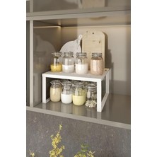 Cekar Store Metal Dolap Içi Raf Düzenleyici Büyük Boy Beyaz Tezgah Üstü Düzenleyici Tamamı Metal Organizer