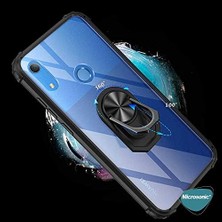 Daisy Home Y6S 2019 Için Kılıf Grande Clear Ring Holder Siyah [Y6S 2019 ile Uyumlu Kılıf - Siyah]