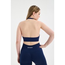 Gymhams Drop Halter Yaka Seamless Spor Sütyeni - Esnek Soft Yoga/pilates/fitness Üstü