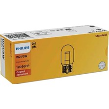 Cekar Store Philips W21/5W Standard Araç Stop, Park ve Gündüz Far Ampulü, 12V, 10'lu Paket
