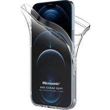 Daisy Home 15 Pro Kılıf 6 Tarafı Tam Full Koruma 360 Clear Soft Şeffaf [ 15 Pro ile Uyumlu Kılıf - Şeffaf]