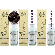 Biomagic 6.00 Koyu Kumral Organik Içerikli Amonyaksız Kalıcı Saç Boyası 3 Boya +3 Oksidan