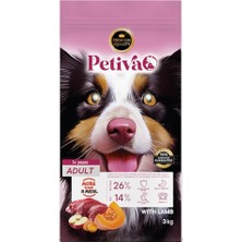 Cekar Store Petiva Yetişkin Köpekler Için Kuzu Etli Kuru Köpek Maması (3 Kg, Kuzu)