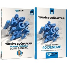 Anla Kazan Yayınları Yeni Ags - Yediiklim 2026 Meb-Ags Türkiye Coğrafyası Soru Bankası + 40 Deneme Ahenk Serisi 2 Li Set - Hakan Topcan Çözümlü Yediiklim Yayınları