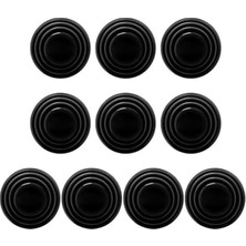 Cekar Store 10 Adet Araç Kapı Ses Önleyici ve Darbe Emici Pad Universal Araba Kapısı Darbeye Dayanıklı Silikon Kalıp Ped Darbe Emici Conta, Araç Kapı Darbe ve Ses Emici Kapı Kaput Bagaj Çarpma Önleyici Ped Siyah