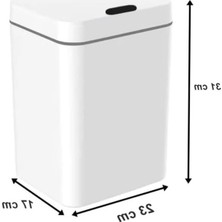 Cekar Store Otomatik Sensörlü Sessiz Kapatma Çok Amaçlı Çöp Kutusu- Yerli Üretim -2 Adet Aa (Kalem) Pil ile Çalışmaktadır 12 Lt