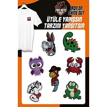 Cekar Store Ütü Ile Yapışan Dokuma Seti Patch Yama Renkli Hayvanlar Modeli