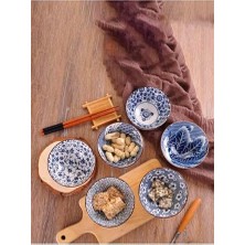 Daisy Home Mukko Home 6'lı Desenli Porselen Kase Seti 320 Ml, Çorbalık, Kahvaltılık, Atıştırmalık Kase Hediyelik Kutulu,çok Renkli, FAN08