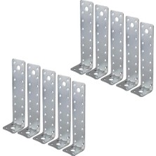 Cekar Store Mobilya Dolap Duvar Sabitleme 10 Adet Metal Köşebent 40X40X160 mm Bağlantı Aparatı L Demiri Gönye