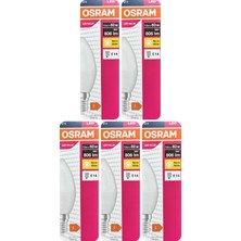 Avarson (5 Adet) Ledvance 7,5W Sarı Işık (2700K) E14 Duylu (Ince Duy) LED Ampul