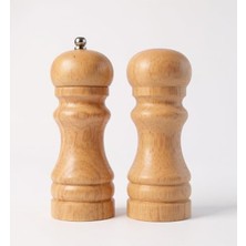 Cekar Store Doğal Ahşap Tuz ve Karabiber Değirmeni Seti | Plastiksiz Full Metal Öğütme Mekanizması | Sağlıklı ve Sağlam Baharat Öğütücü