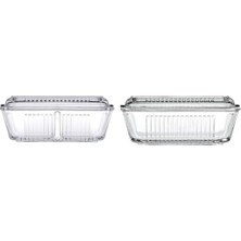 Daisy Home Paşabahçe Frigo Studio Bölmeli Saklama Kabı 480 Cc, Şeffaf ve 97711 Frigo Tereyağ Peynir Kabı