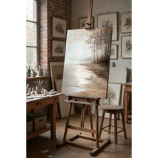 El Yapımı Natürel Kanvas Tablo