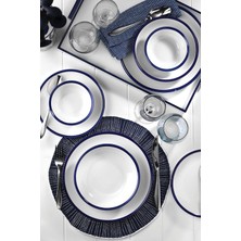 Daisy Home Kütahya Porselen En Otel 6 Kişilik 24 Parça Kobalt Yemek Takımı