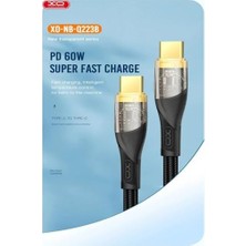 Daisy Home NB-Q223B Type-C To Type-C Kablo – 60W Hızlı Şarj ve 5gbps Veri Aktarımı Siyah