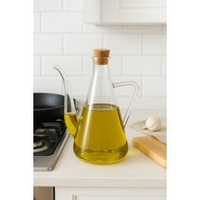 Daisy Home Cam Yağdanlık 500 ml – Isıya Dayanıklı Borosilikat Zeytinyağı ve Sirkelik 1 Adet