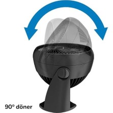 Daisy Home Honeywell Turboforce Turbo Vantilatör HT900E, Sessiz Soğutma, 90 Dereceye Kadar Ayarlanabilir Eğim Açısı, 3 Hız Ayarı, Duvara Montaj, Masa Vantilatörü - Siyah