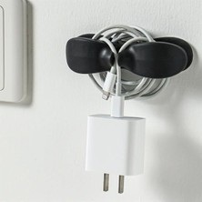 Daisy Home 2li Kablo Tutucu Silikon Kordon Sarıcı Kablo Yönetici Klips