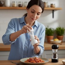 Daisy Home Deconox Ahşap ve Akrilik Tuz/karabiber Değirmeni - 19 cm Büyük Boy Manuel Baharat Öğütücü - (1 Adet) Siyah Veya Beyaz Asorti Gönderim