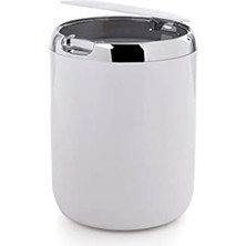 Cekar Store Plastik Kapaklı Pasifik Çöp Kovası 3lt 15,5 x 20 cm Beyaz