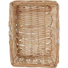 Daisy Home Household Essentials ML-2202 Kulplu Üstü Açık Pazar Sepeti, Kahverengi