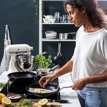 Daisy Home Kitchenaid Alu Magn Wok Tava 28 cm Mat Siyah