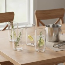 Daisy Home Deconox 4'lü Borosilikat Cam Bardak Seti - 460 ml Büyük Boy Isıya Dayanıklı Meşrubat, Bira ve Kokteyl Bardağı - Kurşunsuz Ekolojik Ince Cam (4 Adet)