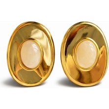 Venüs Design Kadın Kullanıcılar İçin Çelik Este Küpe Gold Renkli Modern Model