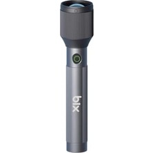 Daisy Home Bix Flashlight BX2143FL 24W Led, Max. 1100 Lümen Parlaklık ve 950 Metreye Kadar Menzilli, Zoom Özellikli Şarj Edilebilir Kamp ve Acil Durumlar Için Çok Modlu Kompakt El Feneri